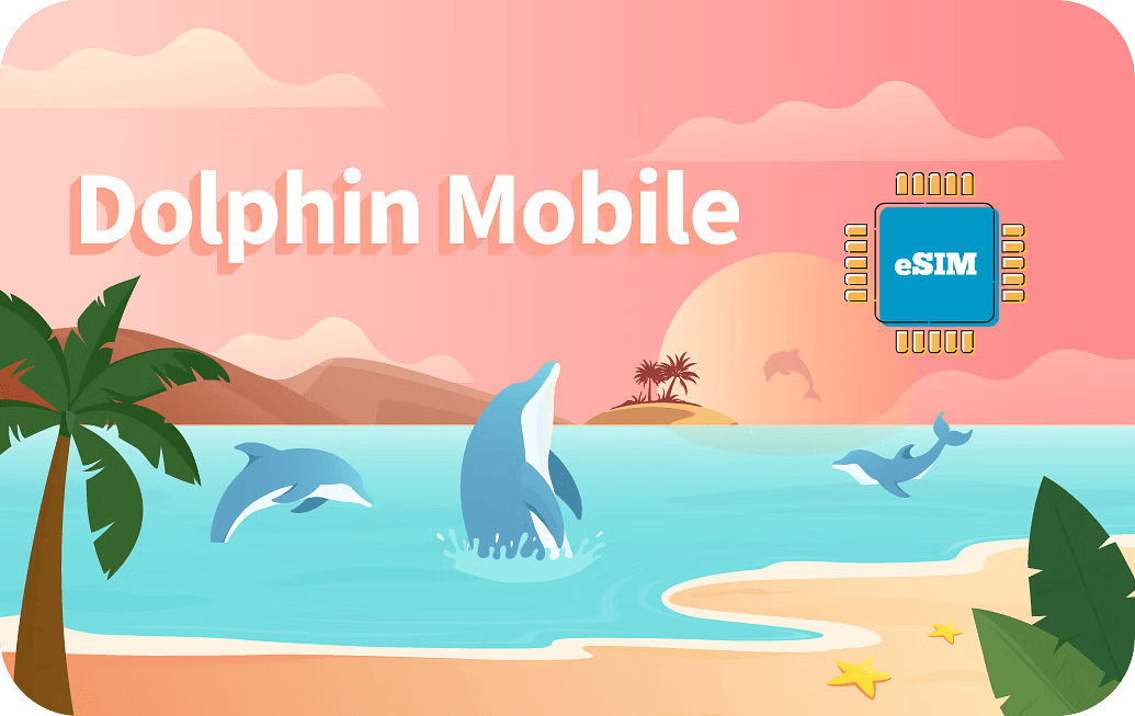 eSIM kártya - Anguilla - Dolphin Mobile 1 GB 7 nap 8 US dollár