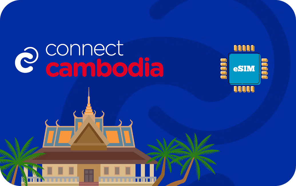 eSIM kártya - Kambodzsa - Connect Cambodia 10 GB 30 nap 21 US dollár