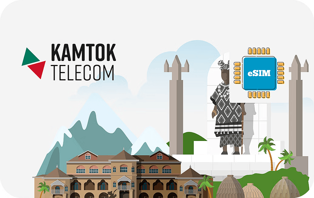 eSIM kártya - Kamerun - Kamtok Telecom 2 GB 15 nap 12.5 US dollár