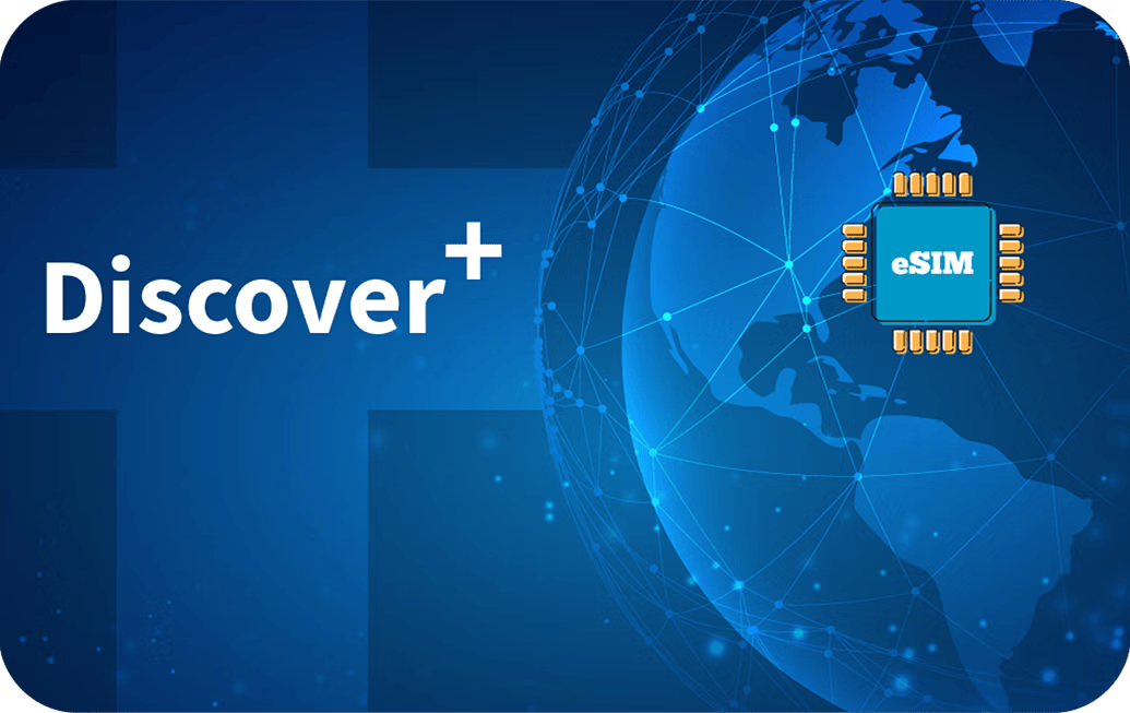 Discover+ globális eSIM