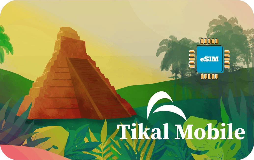 eSIM kártya - Guatemala - Tikal Mobile 1 GB 7 nap 6.5 US dollár