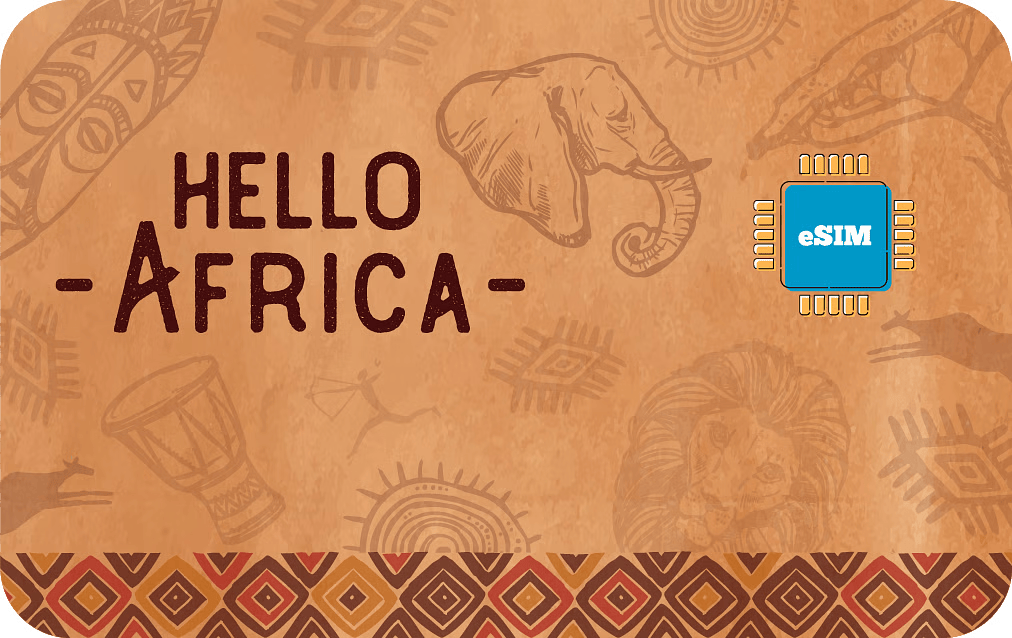 eSIM kártya - 36 ország - Hello Africa 3 GB 30 nap 59 US dollár