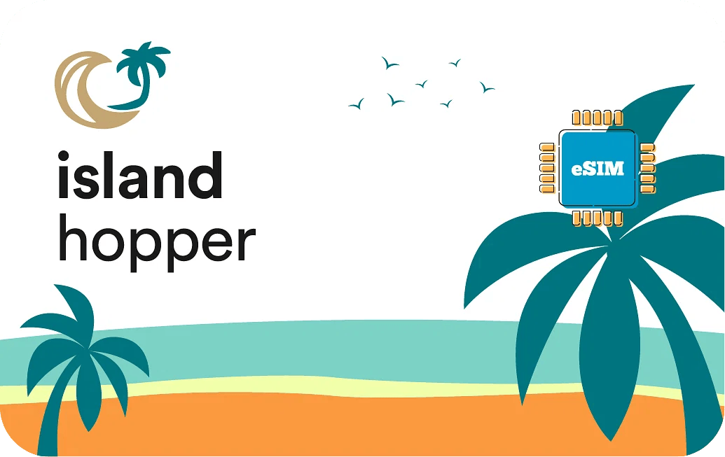 eSIM kártya - 26 ország - Island Hopper 1 GB 7 nap 8 US dollár