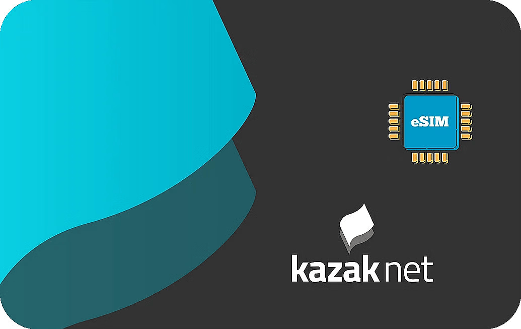 eSIM kártya - Kazahsztán - Kazaknet 5 GB 30 nap 13 US dollár