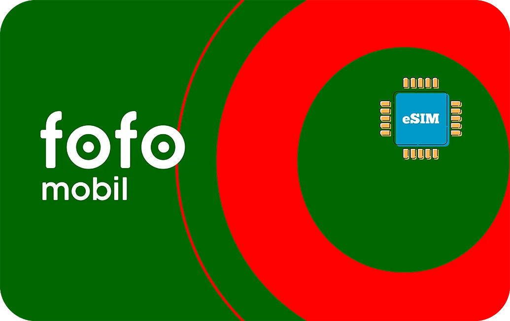 eSIM kártya - Portugália - Fofo Mobil 10 GB 30 nap 17 US dollár