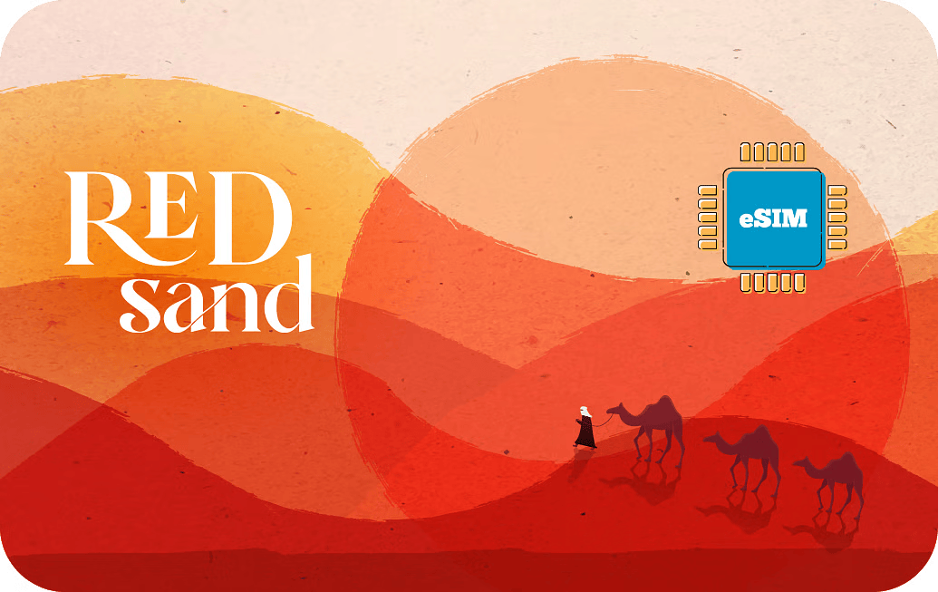 eSIM kártya - Szaúd-Arábia - Red Sand 10 GB 30 nap 27 US dollár