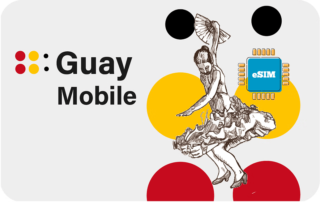 eSIM kártya - Spanyolország - Guay Mobile 10 GB 30 nap 18 US dollár